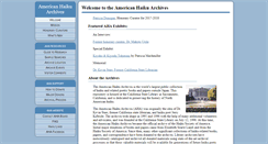 Desktop Screenshot of americanhaikuarchives.org